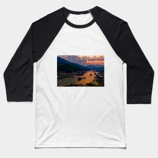 Evening mood on the Mekong in Pakbeng in Laos Baseball T-Shirt